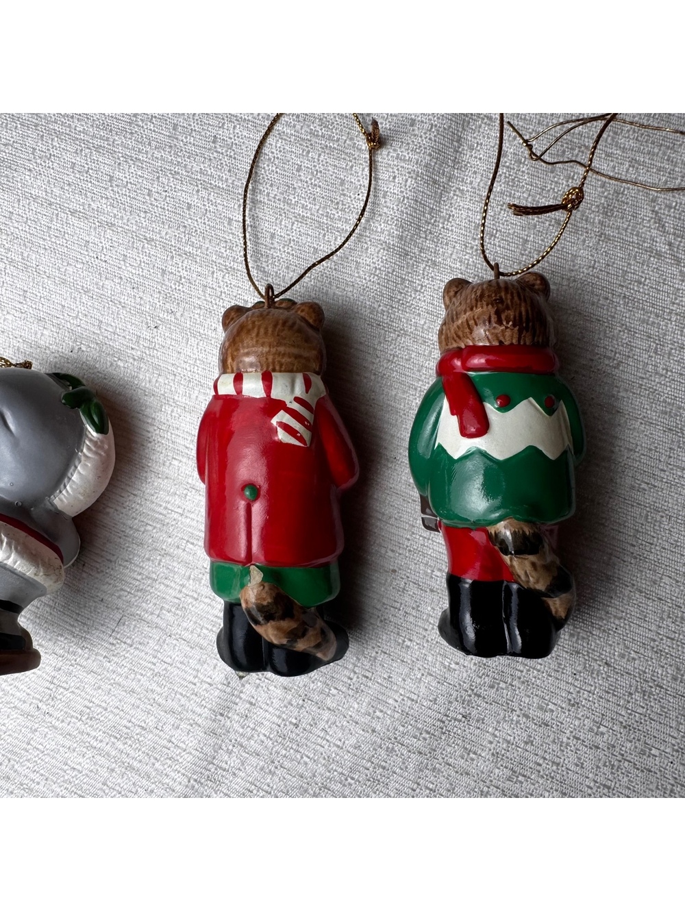 Vintage Christmas Ornament Lot of 4 Figural Holiday Decorations Taiwan Korea - Picture 6 of 9